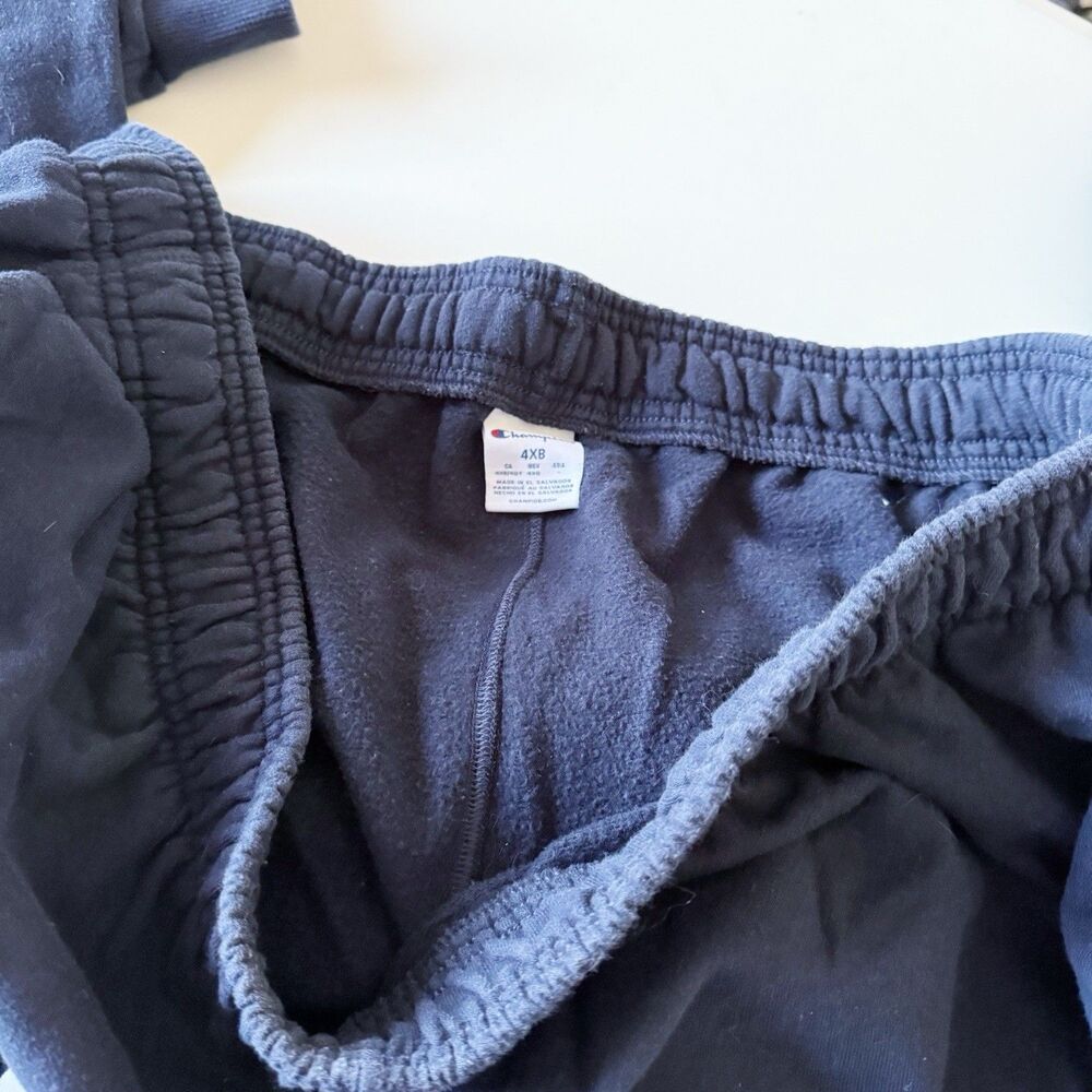 READ Champion Sweatpants 4XB Navy Blue Joggers Spell Out Logo Tapered Big Tall - Picture 5 of 16